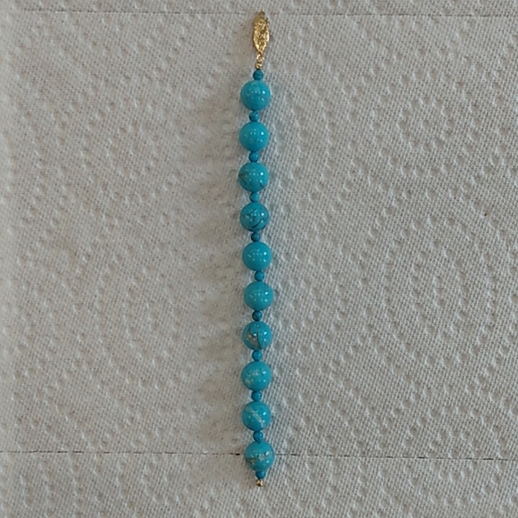 *3/$20* NEW Turquoise Gem stone  beaded bracelet *Broken clasp* - Picture 2 of 3